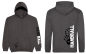 Preview: Handballhoodie in dunkelgrau und schwarz weißem Motiv